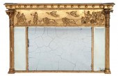 GILT OVERMANTEL MIRROR LATE 19