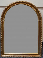 GILT PAINTED ARCH MIRROR, FRAM
