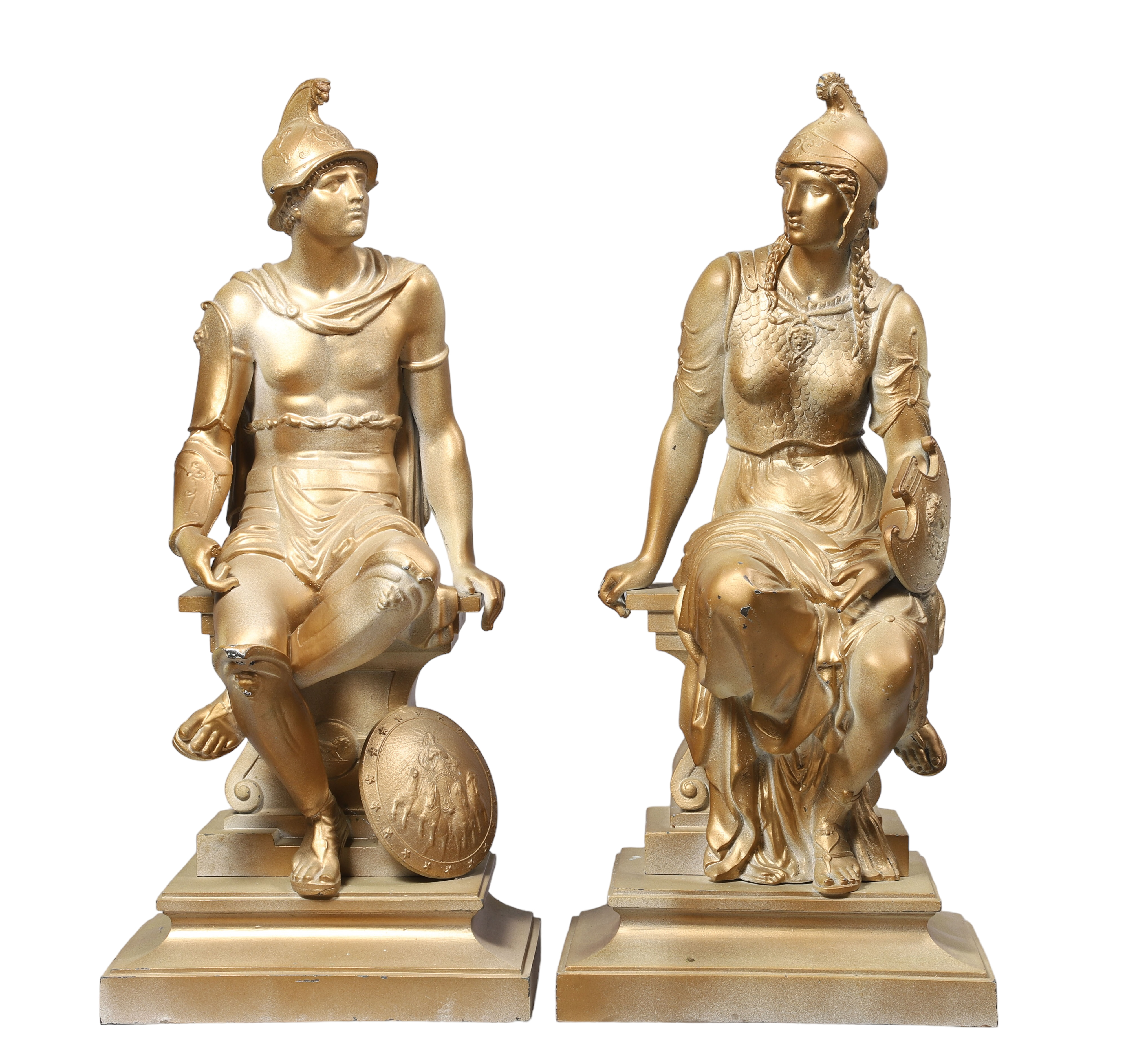 Gilt Painted White Metal
