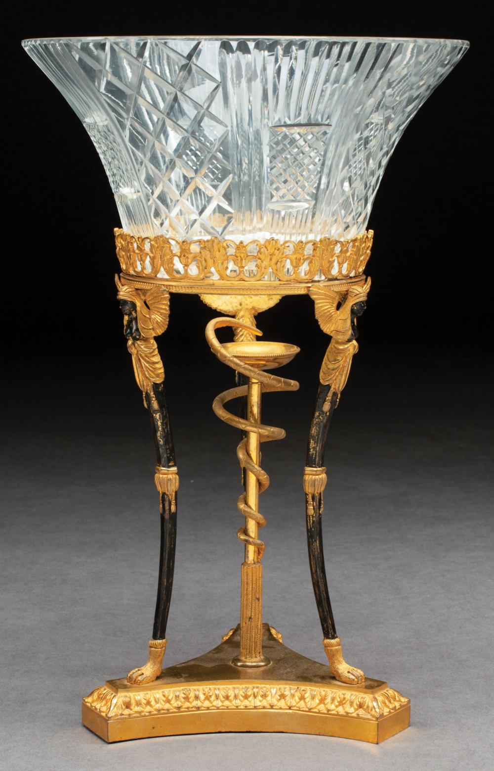 GILT, PATINATED BRONZE AND CUT