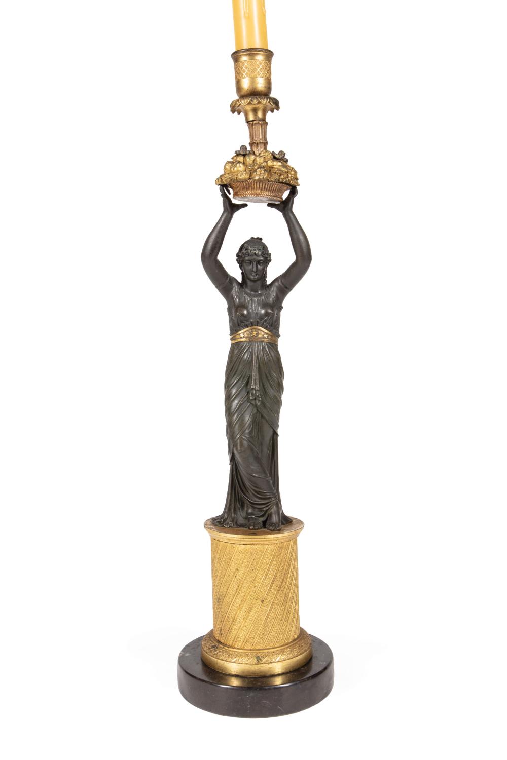 GILT, PATINATED BRONZE