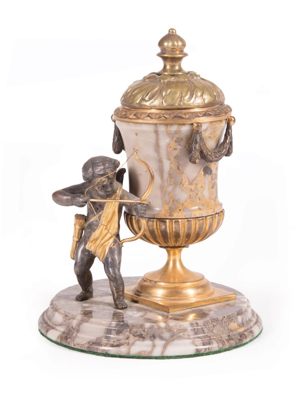 GILT, PATINATED BRONZE FIGURAL