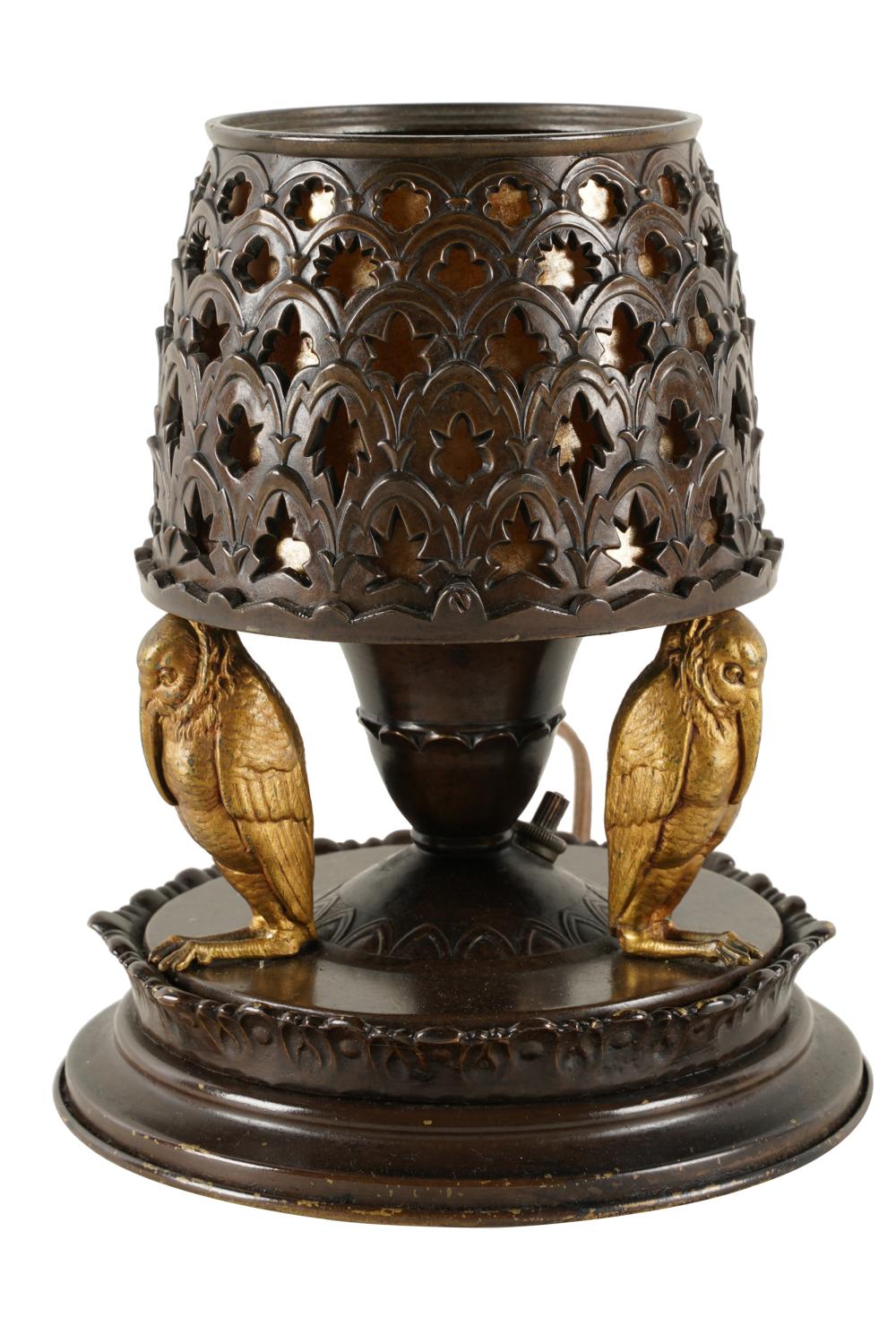 GILT & PATINATED METAL TABLE