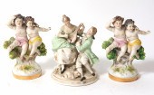 GILT & POLYCHROME PORCELAIN FI