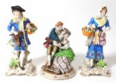 GILT & POLYCHROME PORCELAIN FI