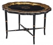 GILT POLYCHROMED EBONIZED PAPI