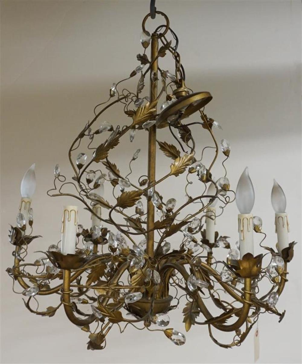 GILT PRESSED METAL SIX-LIGHT