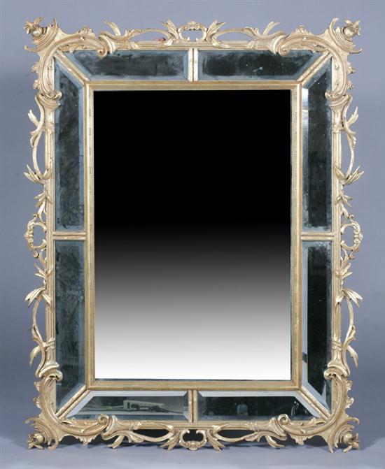 GILT RECTANGULAR WALL MIRROR. Frame