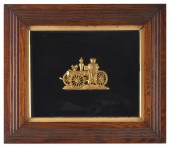 GILT RELIEF PLAQUE OF AN AMOSK