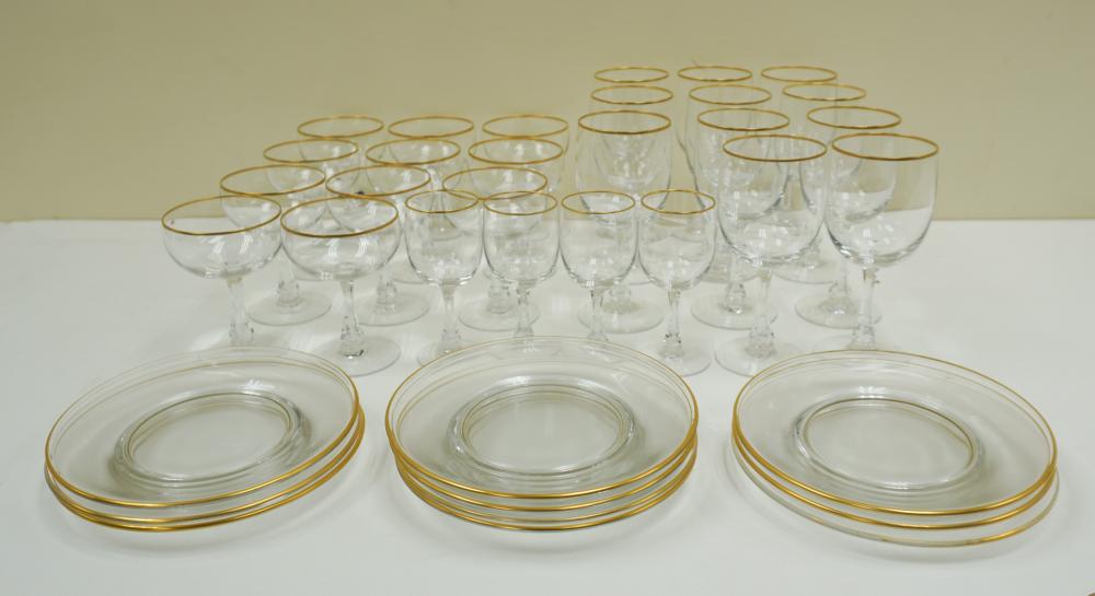 GILT RIM GLASS 26-PIECE STEMWARE