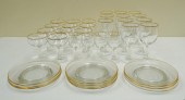 GILT RIM GLASS 26-PIECE STEMWA