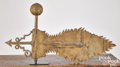 GILT SHEET IRON STYLIZED ARROW