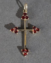 GILT SILVER CRUCIFORM PENDANTG