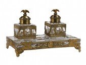 GILT SILVER & CUT GLASS ENCRIE