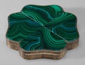 Gilt Silver Malachite Box, sty