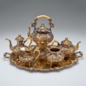 Gilt-Silverplated Coffee and T