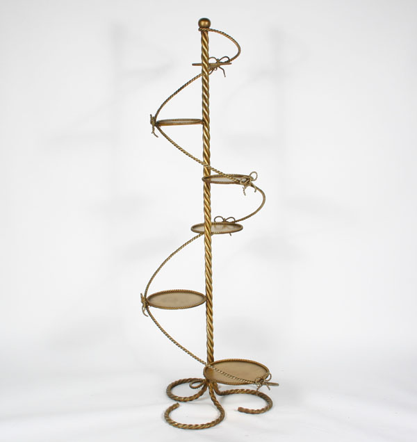 Gilt spiral twisted rope plant