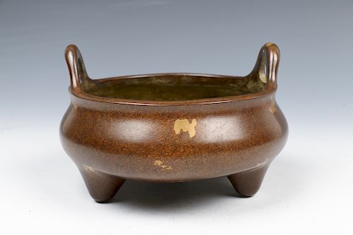 GILT-SPLASHED BRONZE CENSEROf