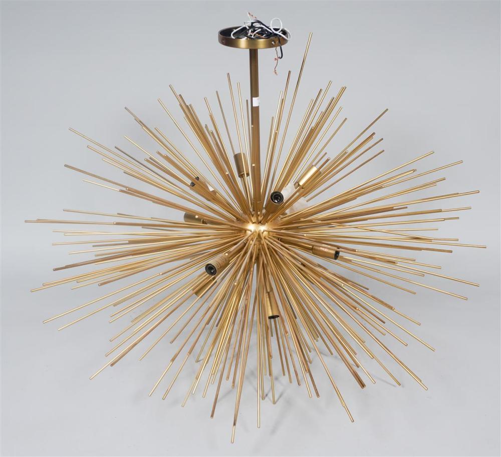 GILT 'SPUTNIK' STYLE CHANDELIERGILT