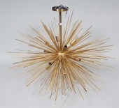 GILT 'SPUTNIK' STYLE CHANDELIE