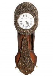 GILT & STAINED CARVED WOOD WAL