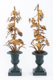 GILT TOLE GRAPE VINES IN STONE