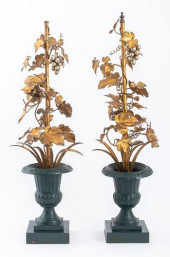 GILT TOLE GRAPE VINES IN STONE