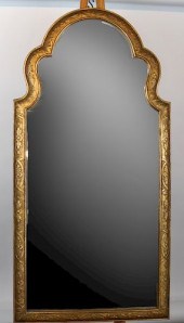 GILT WOOD ARCH TOP BEVELED MIR