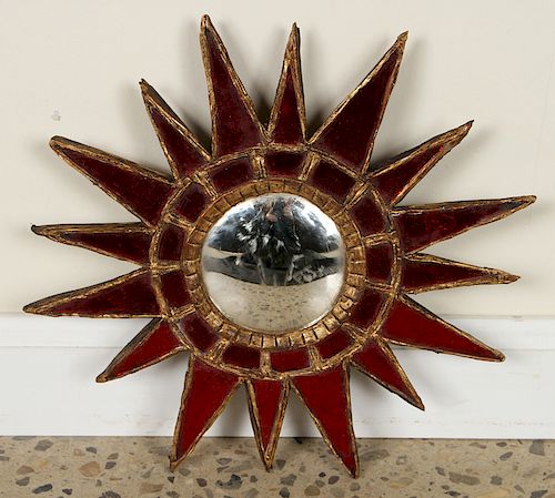 GILT WOOD CONVEX MIRROR MANNER OF