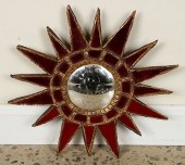 GILT WOOD CONVEX MIRROR MANNER