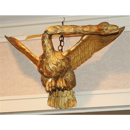 Gilt-Wood Long Neck Bird 	 