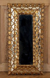 GILT WOOD MIRROR MANNER OF LIN