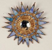 GILT WOOD STARBURST MIRROR MAN