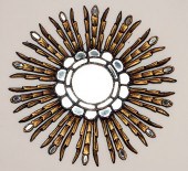 GILT WOOD STARBURST MIRROR MAN