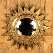 GILT WOOD STARBURST MIRROR MAN