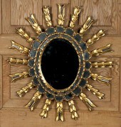 GILT WOOD STARBUST MIRROR MANN