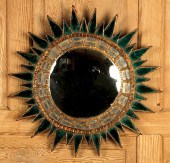 GILT WOOD SUNBURST MIRROR MANN