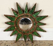 GILT WOOD SUNBURST MIRROR MANN