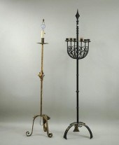 GILT WROUGHT IRON FLOOR LAMP,