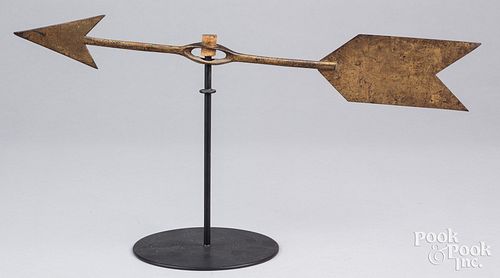 GILT ZINC DIRECTIONAL ARROW, 19TH