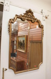 GILTWOOD AND GESSO FRAMED WALL