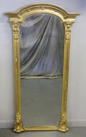 Giltwood and Gesso Pier Mirror.From
