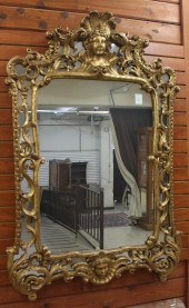 GILTWOOD AND GESSO WALL MIRROR