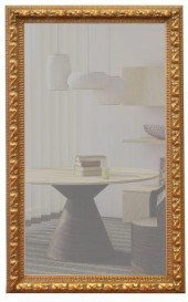 GILTWOOD BEVELED WALL MIRROR,