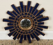 GILTWOOD BLUE GLASS SUNBURST M