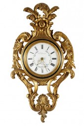 GILTWOOD CARTEL CLOCKdial sign