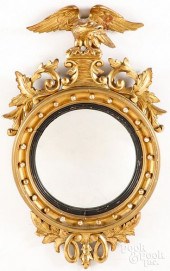 GILTWOOD CONVEX MIRROR, LATE 1