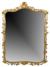 GILTWOOD FAUX BOIS WALL MIRROR