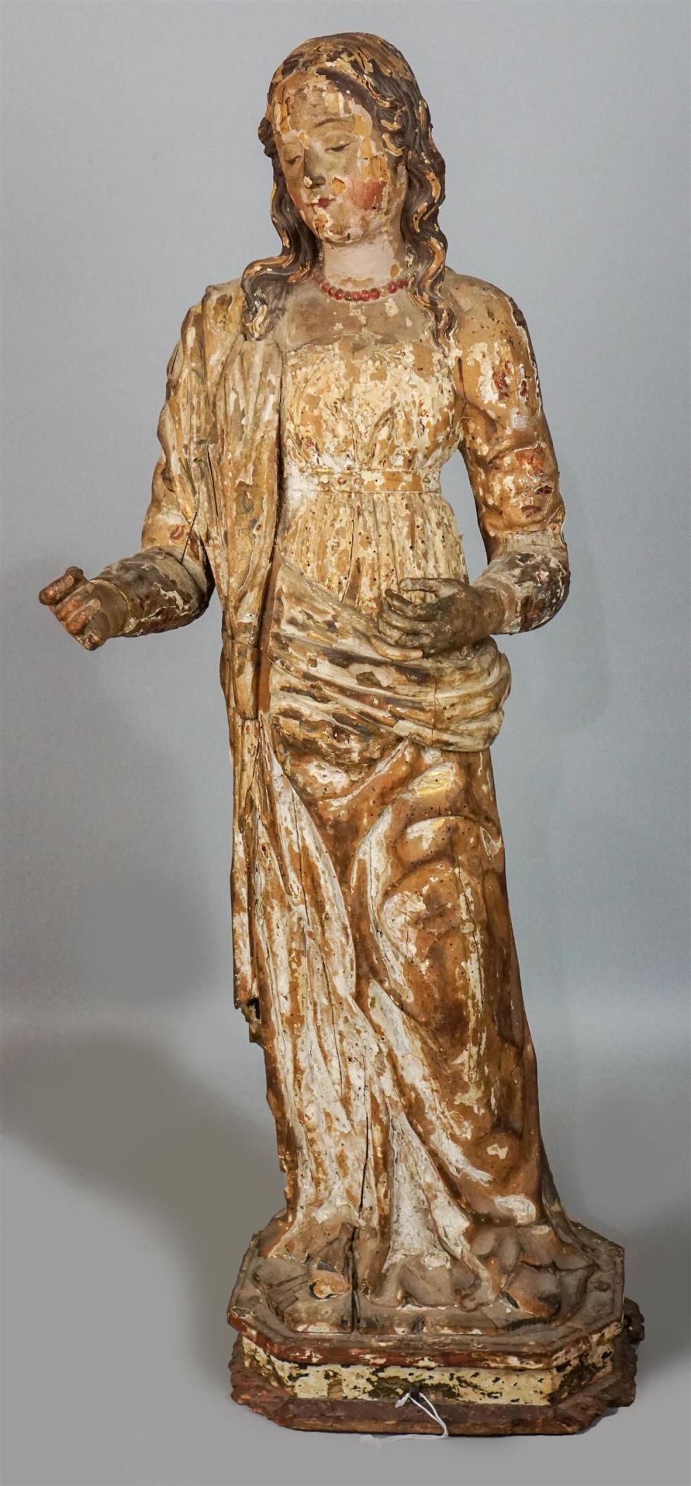 GILTWOOD FIGURE OF A FEMALE