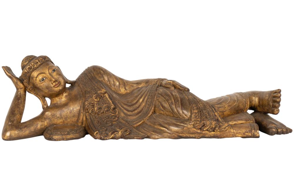 GILTWOOD FIGURE OF BUDDHAGiltwood